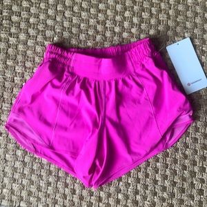 Lululemon Hotty Hot LR Short size 4,  4” Pow Pink
